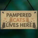 Funny Cat Sign For Home Sign For Gate Pet Sign Funny Cat Gift