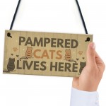 Funny Cat Sign For Home Sign For Gate Pet Sign Funny Cat Gift