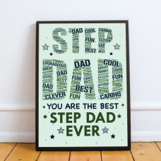 Fathers Day Gifts For Dad Step Dad Frame Print Step Dad Gift 