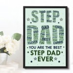 Fathers Day Gifts For Dad Step Dad Frame Print Step Dad Gift 