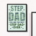 Fathers Day Gifts For Dad Step Dad Frame Print Step Dad Gift 