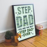 Fathers Day Gifts For Dad Step Dad Frame Print Step Dad Gift 