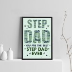 Fathers Day Gifts For Dad Step Dad Frame Print Step Dad Gift 