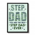 Fathers Day Gifts For Dad Step Dad Frame Print Step Dad Gift 