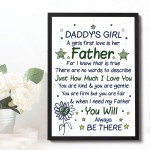 Daddy's Girl Daddy Dad FATHERS DAY Gift From Daughter Son 