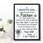 Daddy's Girl Daddy Dad FATHERS DAY Gift From Daughter Son 