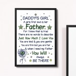 Daddy's Girl Daddy Dad FATHERS DAY Gift From Daughter Son 