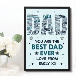 PERSONALISED Dad Print Fathers Day Gift from Daughter Son