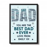 PERSONALISED Dad Print Fathers Day Gift from Daughter Son