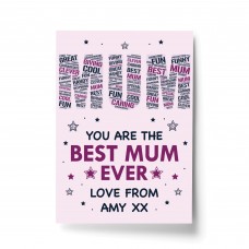 Mum Print Personalised Mum Birthday Gift From Daughter Son