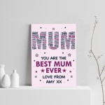 Mum Print Personalised Mum Birthday Gift From Daughter Son