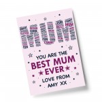 Mum Print Personalised Mum Birthday Gift From Daughter Son