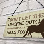Funny Horse Sign For Home Stable Sign Funny Horse Gift For Horse
