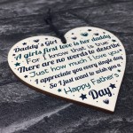 Daddys Girl Fathers Day Gift Wooden Heart Gifts For Dad Daughter