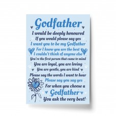 Godfather Print Godparent Gift Godfather Asking Christening Gift