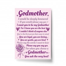 Godmother Print Godparent Gift Godmother Asking Present