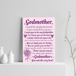 Godmother Print Godparent Gift Godmother Asking Present