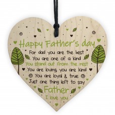 Fathers Day Gift Wooden Heart Fathers Day Card Gift For Dad 
