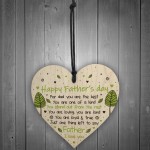 Fathers Day Gift Wooden Heart Fathers Day Card Gift For Dad 