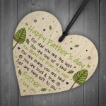 Fathers Day Gift Wooden Heart Fathers Day Card Gift For Dad 