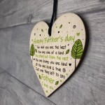 Fathers Day Gift Wooden Heart Fathers Day Card Gift For Dad 