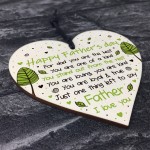 Fathers Day Gift Wooden Heart Fathers Day Card Gift For Dad 