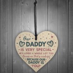 Daddy Gifts From Daughter Wooden Heart Fathers Day Gift From Son
