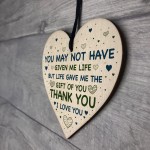 Fathers Day Gift For Step Dad Card From Daughter Son Wood Heart