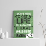 Gaming Sign For Boys Bedroom Son Birthday Gift Gamer Gift Decor