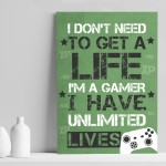 Gaming Sign For Boys Bedroom Son Birthday Gift Gamer Gift Decor
