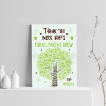 Thank You Teacher Gifts Personalised Print Best Teacher Leaving