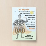 Fathers Day Gift For Dad Personalised Superhero DAD Daddy Art