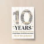 Personalised 10th Wedding Anniversary Word Art Gift For Husband