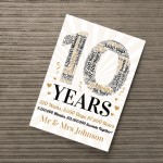 Personalised 10th Wedding Anniversary Word Art Gift For Husband