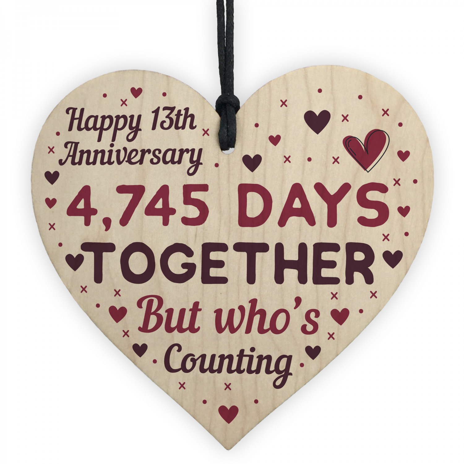 13th Anniversary Card Printable, 13 Year Romantic Anniversary Card For ...