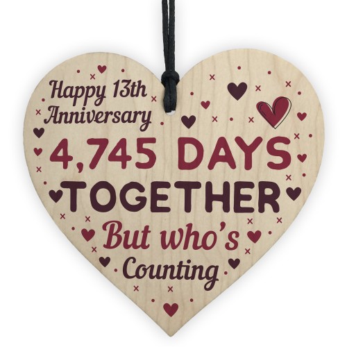 Handmade Wood Heart Gift To Celebrate 13th Wedding Anniversary