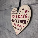Handmade Wood Heart Gift To Celebrate 13th Wedding Anniversary