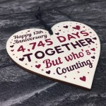 Handmade Wood Heart Gift To Celebrate 13th Wedding Anniversary