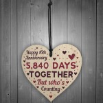 Handmade Wood Heart Gift To Celebrate 16th Wedding Anniversary