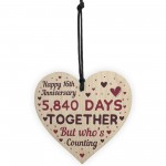 Handmade Wood Heart Gift To Celebrate 16th Wedding Anniversary