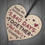 Handmade Wood Heart Gift To Celebrate 16th Wedding Anniversary