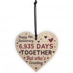 Handmade Wood Heart Gift To Celebrate 19th Wedding Anniversary