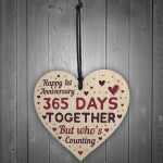 Handmade Heart Plaque Gift Celebrate 1st Wedding Anniversary