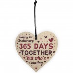 Handmade Heart Plaque Gift Celebrate 1st Wedding Anniversary