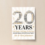 Personalised 20th Wedding Anniversary Word Art Gift For Husband 