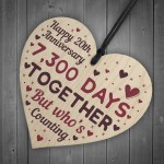 Handmade Wood Heart Sign Gift To Celebrate 20th Anniversary Gift