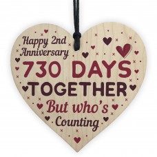 Handmade Wood Heart Gift To Celebrate 2nd Wedding Anniversary