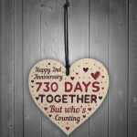 Handmade Wood Heart Gift To Celebrate 2nd Wedding Anniversary