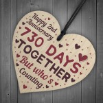 Handmade Wood Heart Gift To Celebrate 2nd Wedding Anniversary