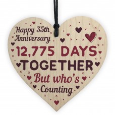 Handmade Wood Heart Gift To Celebrate 35th Anniversary Gifts